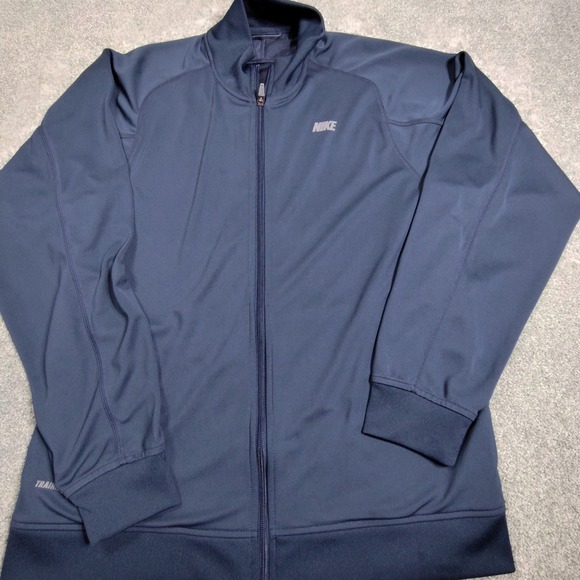 Nike Other - Nike Track Jacket Mens L Training Navy Blue Full Zip Activewear Good